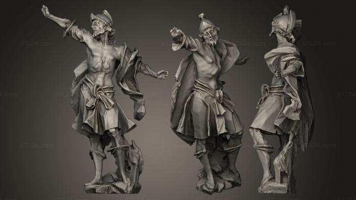 Статуи религиозные (СВЯТОЙ ФЛОРИАН, STKRL_0098) 3D модель для ЧПУ станка
